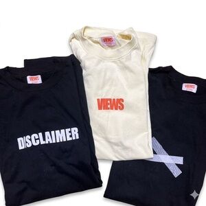 VIEWS graphic logo tees tshirts sz XL
